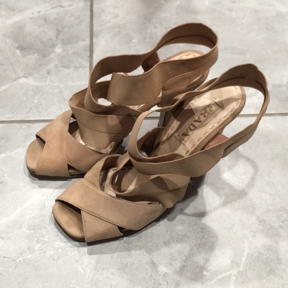 Prada Nude Strap Heels (8.5)
